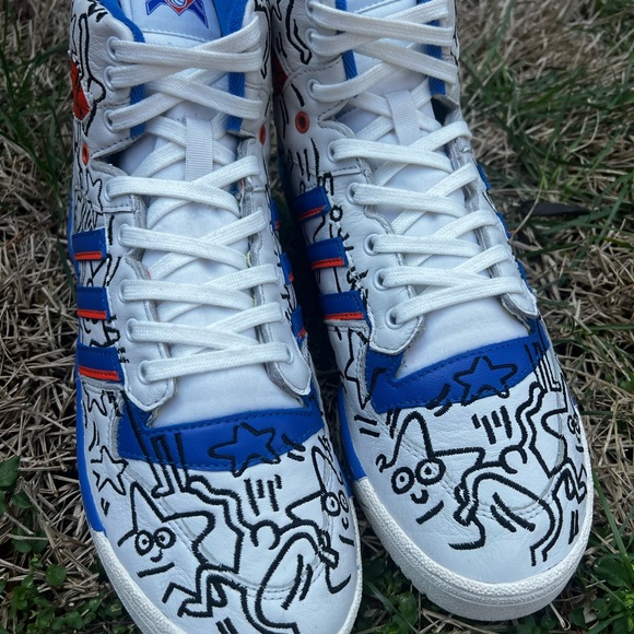 adidas gazelle silver green womens Originals x Keith Haring Nizza Hi RF